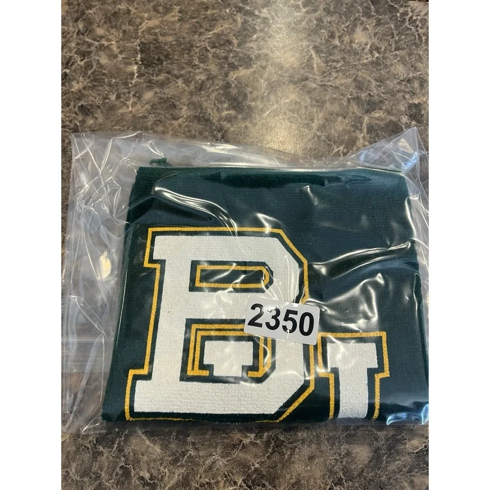 BU Baylor University Golf Caddy Towel Green Sic 'Em Bears Pro Towel Cotton 17x10